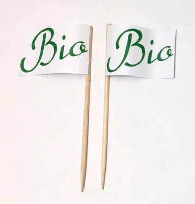 Produktbild von Party-Picker Flagge  Grün Papierfähnchen in Spitzenqualität 25 Stück Beutel