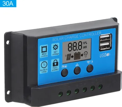 Image de Régulateur de charge solaire,Régulateur de charge solaire,Régulateur de charge solaire PWM,Régulateur de batterie solaire,Régulateur de charge solaire double USB