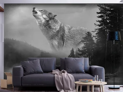 Produktbild von Vlies Fototapete 350x256 cm Tapeten Wandtapete XXL WOLF WALD NATUR c-C-0475-a-a