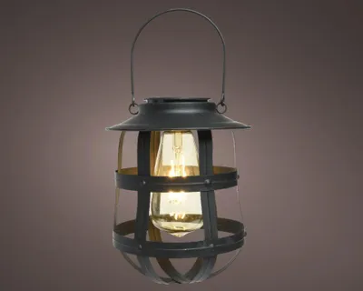 Produktbild von Solar-Hängelampe dia15-H19cm schwarz Decoris