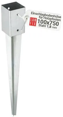 Produktbild von Famanu Grundanker 100 x 100 mm - Thermisch verzinkt für Holzpfosten