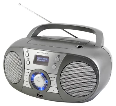 Productafbeelding van Soundmaster SCD1800TI titan CD-radio: CD, DAB+/FM-RDS, Bluetooth, USB, functie voor audioboeken.