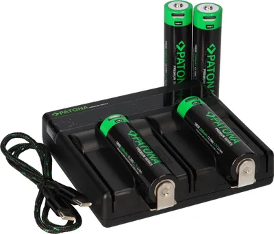 Immagine prodotto di Caricabatterie doppio PD Performance + 4 celle 18650 premium + ingresso USB-C