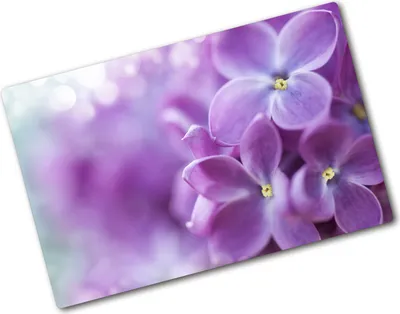 Produktbild von Tulup Glas Herdabdeckplatte - 80x52 cm - Glaskeramikkochfeld-Abdeckung Spritzschutz Glasabdeckplatte - Einteilig - Blumen & Pflanzen - Lila Blumen - Lila