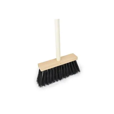Image de Balai de trottoir, 250 x 60 mm, avec manche 120 cm, poils 12 cm, noir