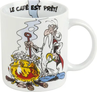 Image de Könitz Asterix Le café est prêt Becher, Tasse, Kaffeetasse, Porzellan, Miraculix, Weiß, 300 ml, 11 1 002 2057