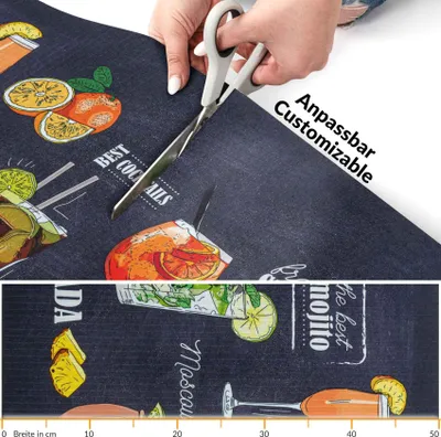 Produktbild von Läufer Küchenläufer Flurläufer Teppichläufer Textil SPRINTY Anthrazit Cocktail Robust Breite 52cm Länge 100cm