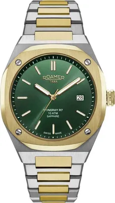 Produktbild von Roamer 854833 47 75 50 Stingray R7 grün silber gold Edelstahl Herren Uhr NEU