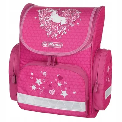 Produktbild von HERLITZ Schulrucksack Mädchen Jungen Teenager Motiv UNICORN Rucksack Tasche EINHORN rosa
