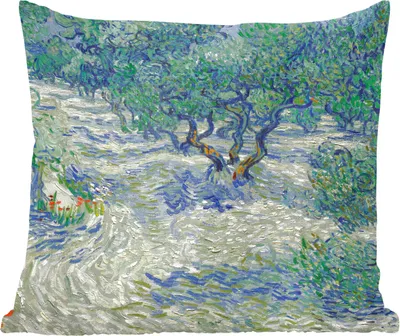 Produktbild von MuchoWow® Zierkissen Sofakissen Wohnzimmer Dekokissen 45x45 cm Der Olivenhain - Vincent van Gogh - Schlafpolster - Polster für das Sofa