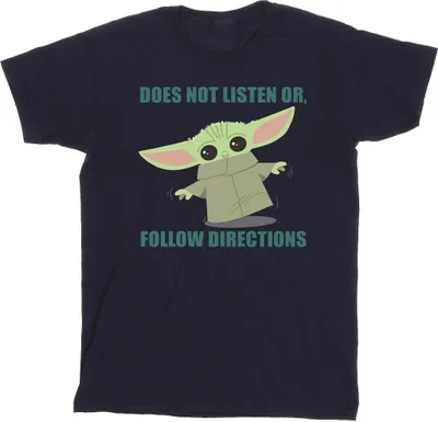 Produktbild von Star Wars - "The Mandalorian Does Not Listen" T-Shirt für Mädchen BI39571 (140-146) (Marineblau)