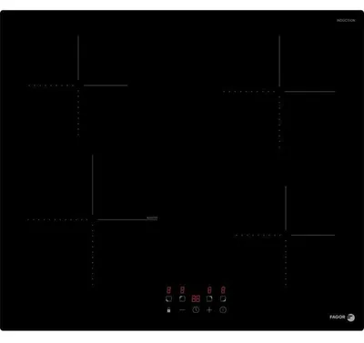 Image de Table de cuisson - FAGOR - FTI468 - 59 cm - 4 foyers induction - Verre noir