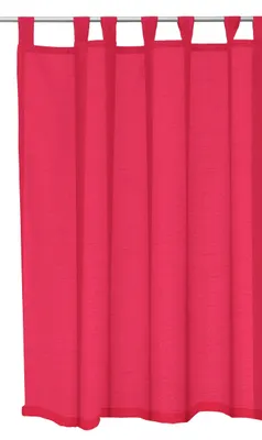 Produktbild von Vorhang pink 140x145 cm halbtransparent Seidenglanz Schlaufen Gardine Schlaufenschal