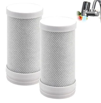 Wasserfilterpatronen 2er-Pack, 8-lagig, Aktivkohle, für Wasserhahn