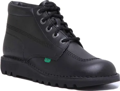 Produktbild von Kickers Kick Hi Schnüren Sie lässige Lederstiefel In Schwarz für Uni – undefined / Schwarz