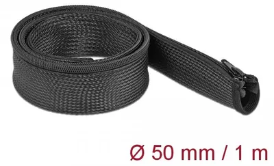Immagine prodotto di Delock 19166 DELOCK Geflechtschlauch Reißverschl. hitzebest. 1mx50mm sw