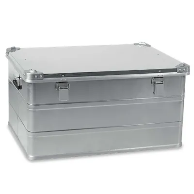 Produktbild von 156 Liter Alubox mit Stapelecken, staub- und spritzwasserdicht, LxBxH 785 x 580 x 400 mm