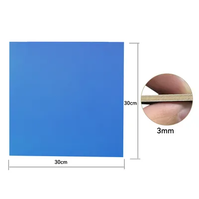 Image de ATOMSTACK 8 pièces de 3mm bleu sans vernis, contreplaqué coloré (30x30 cm) pour le modélisme, la découpe laser et la gravure