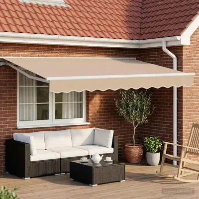Produktbild von vidaXL Elektrische ausziehbare Markise Beige und Weiß 3 x 2,5 m