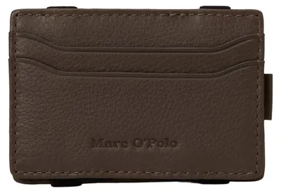 Productafbeelding van Marc O'Polo Leer kaarthoes Malte Card Holder Dark Nickle bruine