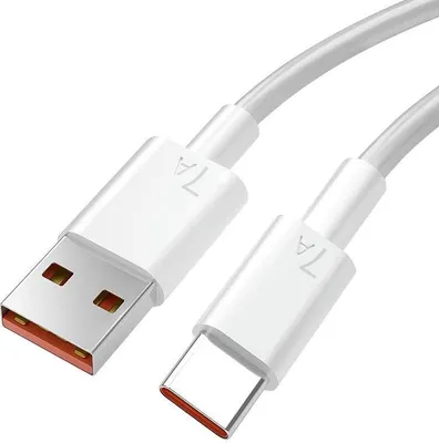 Produktbild von [1m] 7A USB zu Typ-C Kabel Kabelunterstützung Schnelllade-Datenübertragungsprotokoll PVC-Kernleitung für Huawei Mate 40Pro für Xiaomi Mi12 für Samsung Galaxy Z Fold 2