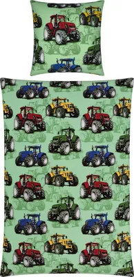 Produktbild von REDBEST Kinder-Bettwäsche grün 1x 135x200 cm + 1x 80x80 cm