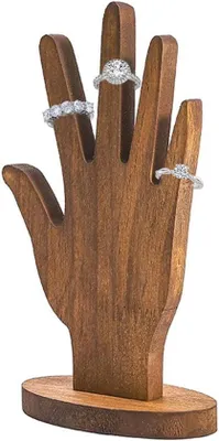 Obrázek produktu pro Dřevěný stojan na šperky s ručně tvarovaným designem – stojan na šperky s elegantním designem.