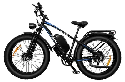 Image de Vélo électrique - MAX26 Fatbike - Double moteur 2400 W - Batterie 48 V 25 Ah - Jusqu'à 55 km/h - Pneus larges 66 cm - Noir