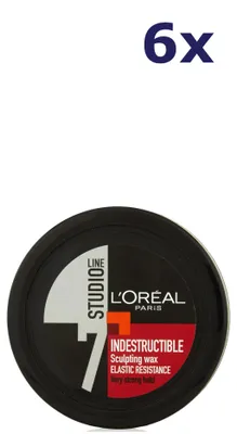 Produktbild von 6x L'Oréal Studio Line Indestructible Wax 75 ml