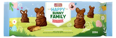 Image de Lambertz Happy Bunny Family au chocolat au lait, paquet de 225 g