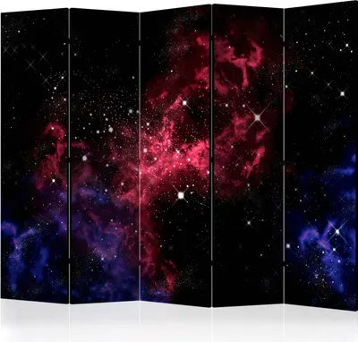 Produktbild von 5-teiliger Doppelseitiger Vlies Paravent - space - stars II 225x172 cm Landschaften n-C-0248-z-c