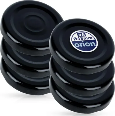 Produktbild von Orion | Shraubverschluss - 4,8 cm - Schraubdeckel für Milchflasche - Schwarz - 6 Stück