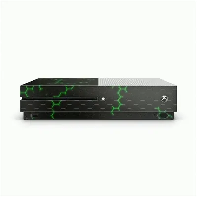 Produktbild von XBOX ONE S Skin - Design Aufkleber Nano Tech Green Black