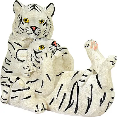 Produktbild von Dekofigur weiße Tigerbabys spielend - Tier Figur Dekoration