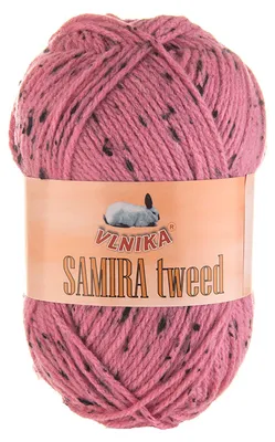 100g Strickgarn Samira Tweed Klassikgarn Strickwolle Handstrickgarne rosa