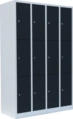 Produktbild von Schließfachschrank Wertfachschrank Fächerschrank Spind 12 Fächer Anthrazit 520348