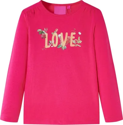 Produktbild von Kinder-Langarmshirt Knallrosa 116