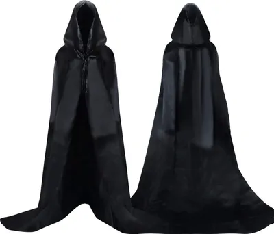 Zdjęcie produktu dla Kostium na halloween r. S czarny Aksamitna peleryna płaszcz