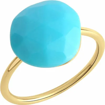 Produktbild von Jamelli Ring 925/- Sterling Silber gelb 052 (16,6) Türkis türkis 300270118J-V