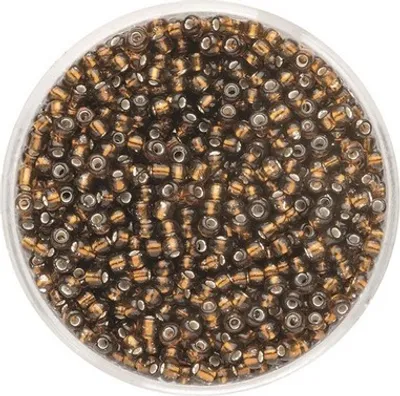 Produktbild von Rocailles Silbereinzug dunkelbraun 2,6 mm 17 g