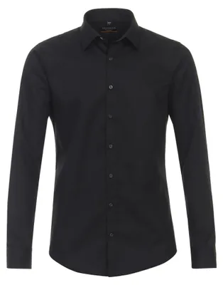 Produktbild von Redmond - Slim Fit - Herren Langarm Hemd in verschiedenen Farben, (231700130), Größe:S, Farbe:Schwarz(90)