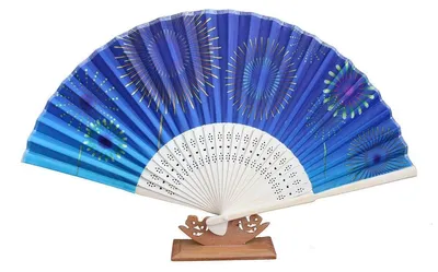 Produktbild von 545, 1 Stk. Hand Deko Sommer Fächer Blumen Motive Retro Design