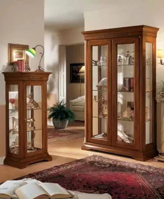 Image de Vitrine Buffet Armoire Style moderne Salon Armoire en verre Vitrines