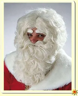 Produktbild von Nikolausperücke naturfarben Weihnachtsmann-Perücke mit Bart für Herren