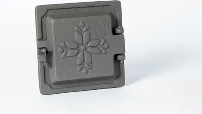 Produktbild von SEZAM - 15 x 15 - Gusseisen Tür für Brotbackofen, Pizzaofen, Räucherofen für Haus oder Garten, Kachelofen, Ofentür, Räuchereitür, Kamintür