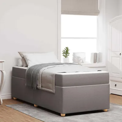 Immagine prodotto di Maison Exclusive - Struttura letto color tortora, 100 x 200 cm, rivestita in tessuto