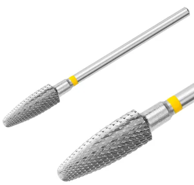 Produktbild von Hartmetallfräser Fräseraufsatz Bohrer Rundbogen Superfein Schleifer Maniküre (gelber Ring)