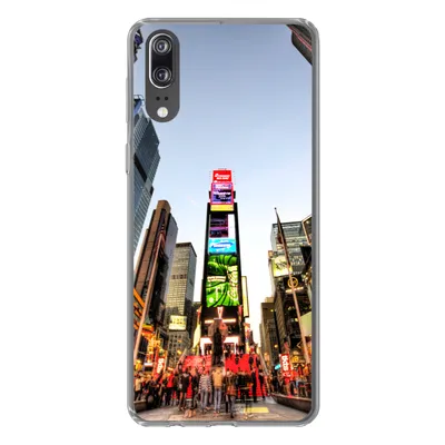 Produktbild von MuchoWow® Handyhülle Schutzhülle Hülle für Huawei P20 New York - Nacht - Platz Silikon Softcase Handy Hülle - Hardcover