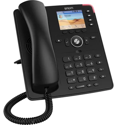 Image de Snom D713, téléphone IP, noir, combiné filaire, écran TFT, Gigabit Ethernet