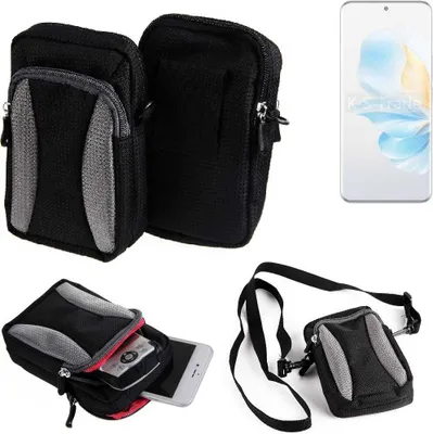 Produktbild von K-S-Trade Holster Schutz Hülle kompatibel mit Honor 100 Pro Handy Hülle Gürteltasche Umhängetasche mit Zusatzfach schwarz